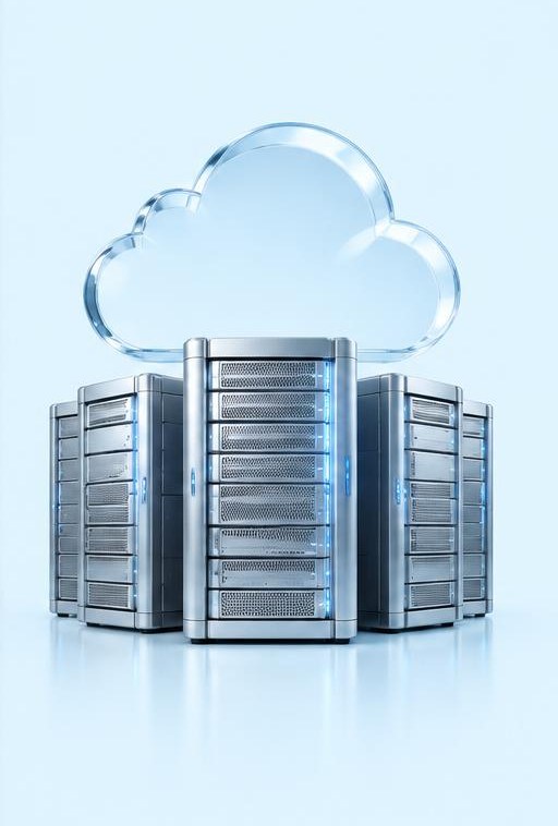 Cloud Startup hosting infrastructure illustration