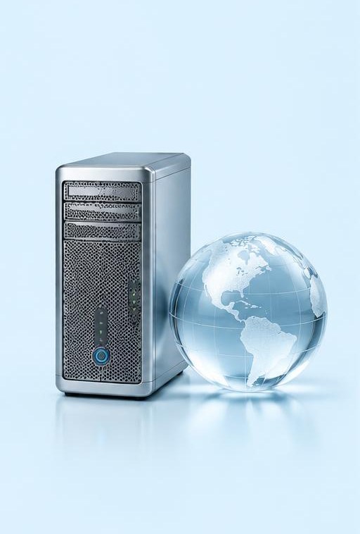 Premium hosting infrastructure illustration